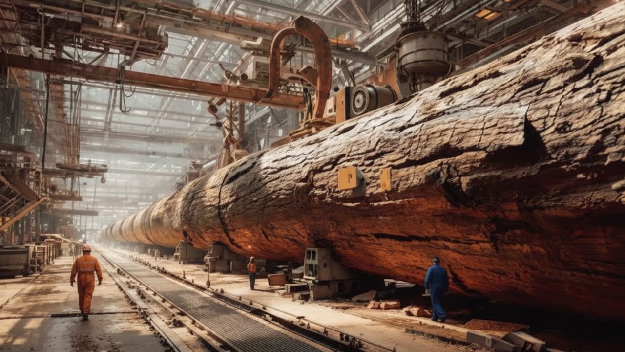 How Raw Wood Logs Are Turned into Plywood Panels and Tables. | Inside The Factory