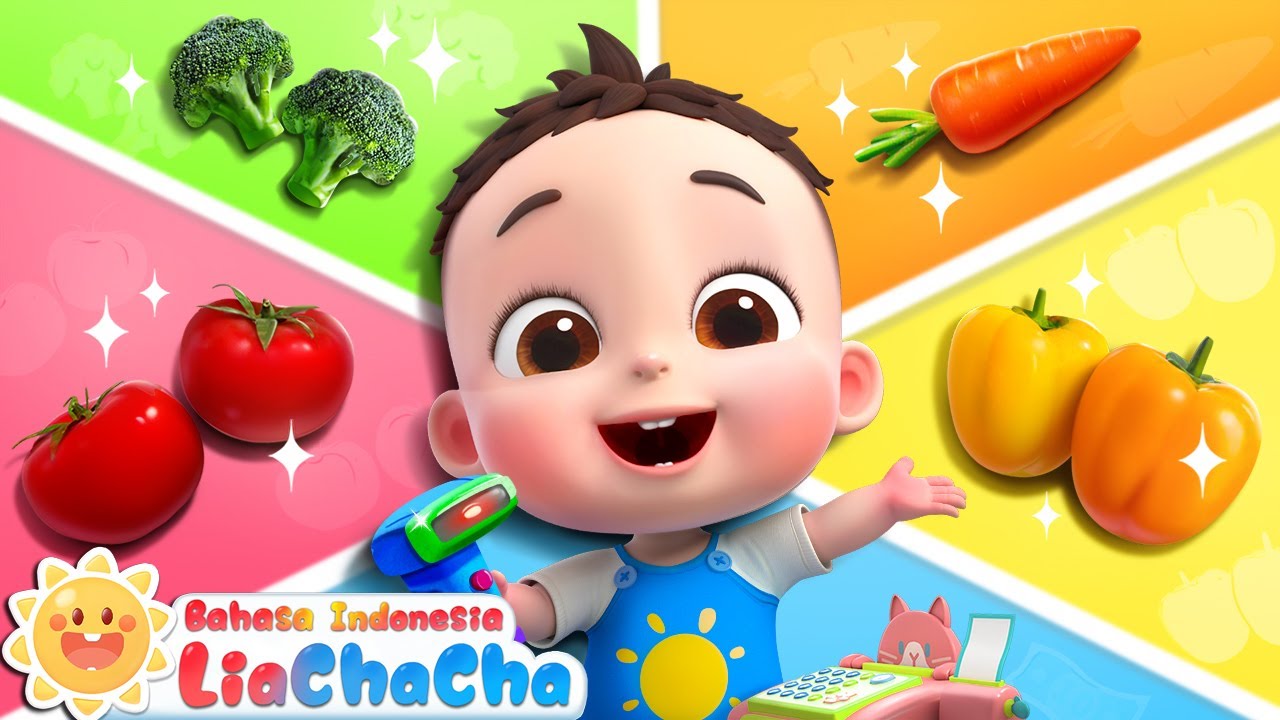 Supermarket Sayuran ChaCha | Sayuran Berwarna | Lagu Anak-anak | LiaChaCha Bahasa Indonesia