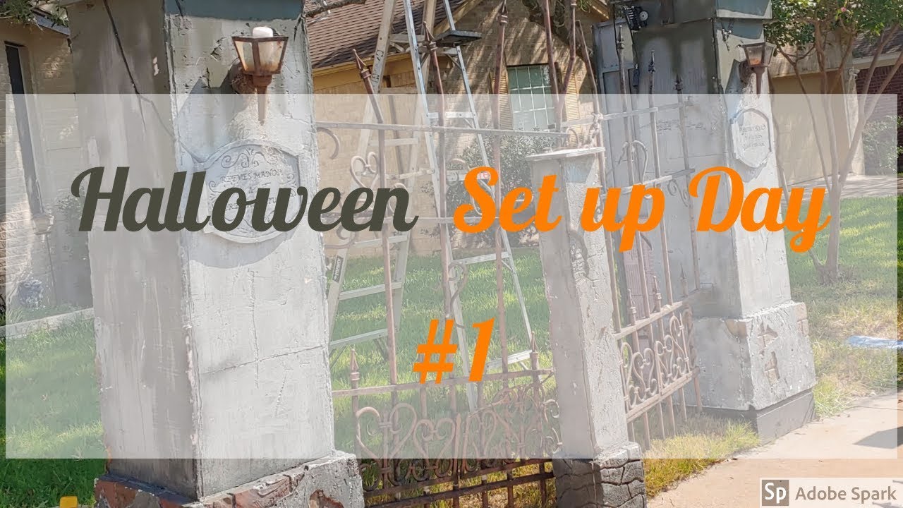 Steves Haunted Yard 2019 Halloween set up day 1