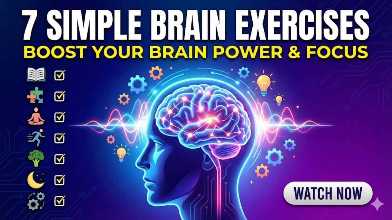 7 Simple Brain Exercises to Boost Your Brain Power and Focus - YouTube