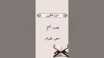 سورة العنكبوت للشيخ سعود الشريم/Surat Al-Ankabut Saud Al-Shuraim