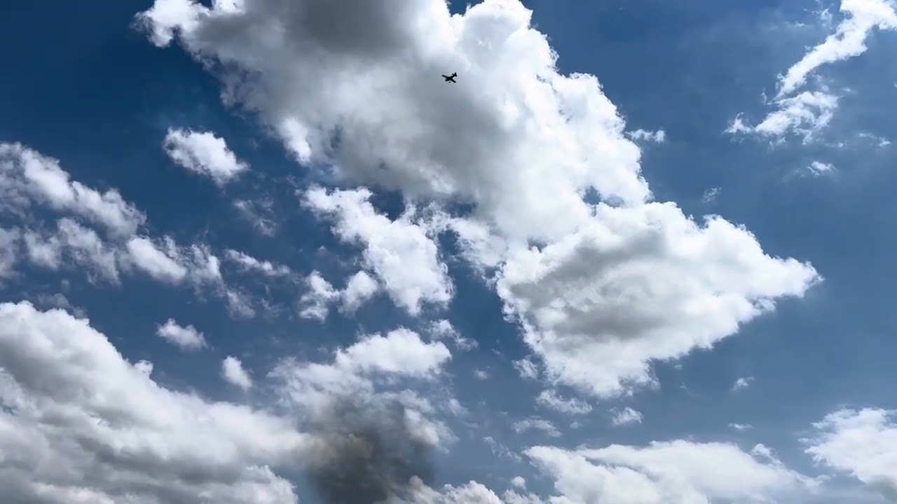 Melissa Burns doing an interesting aerobatic stunt.