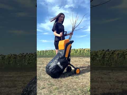 Подрібнювач гілок електричний 2500 Вт Mächtz MBM-4525 B 4500 об хв Об'єм мішка 60 л, видео 1