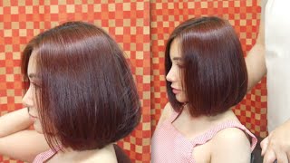 Bob haircut tutorial ตัดผมบ๊อบพอมัดได้