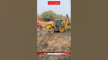 124 | JCB 3DX Xtra struggles in the mud, Driving Skills of JCB Driver | Part - 07 #shorts