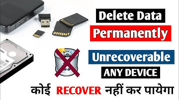 How to Permanently Delete Sensitive Data From Computer Hard Disk | Flash Drive | Memory Card