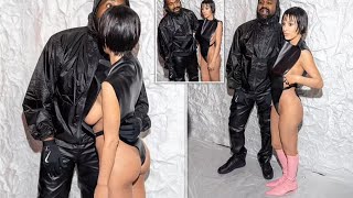 Kanye West and his wife Bianca Censori at Fashion week in Miami