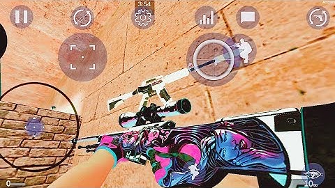 Strike Port Destruction | AWP Neo-Noir + M4a1 Mecha Modskin csgo | Offline Fps Android Gameplay