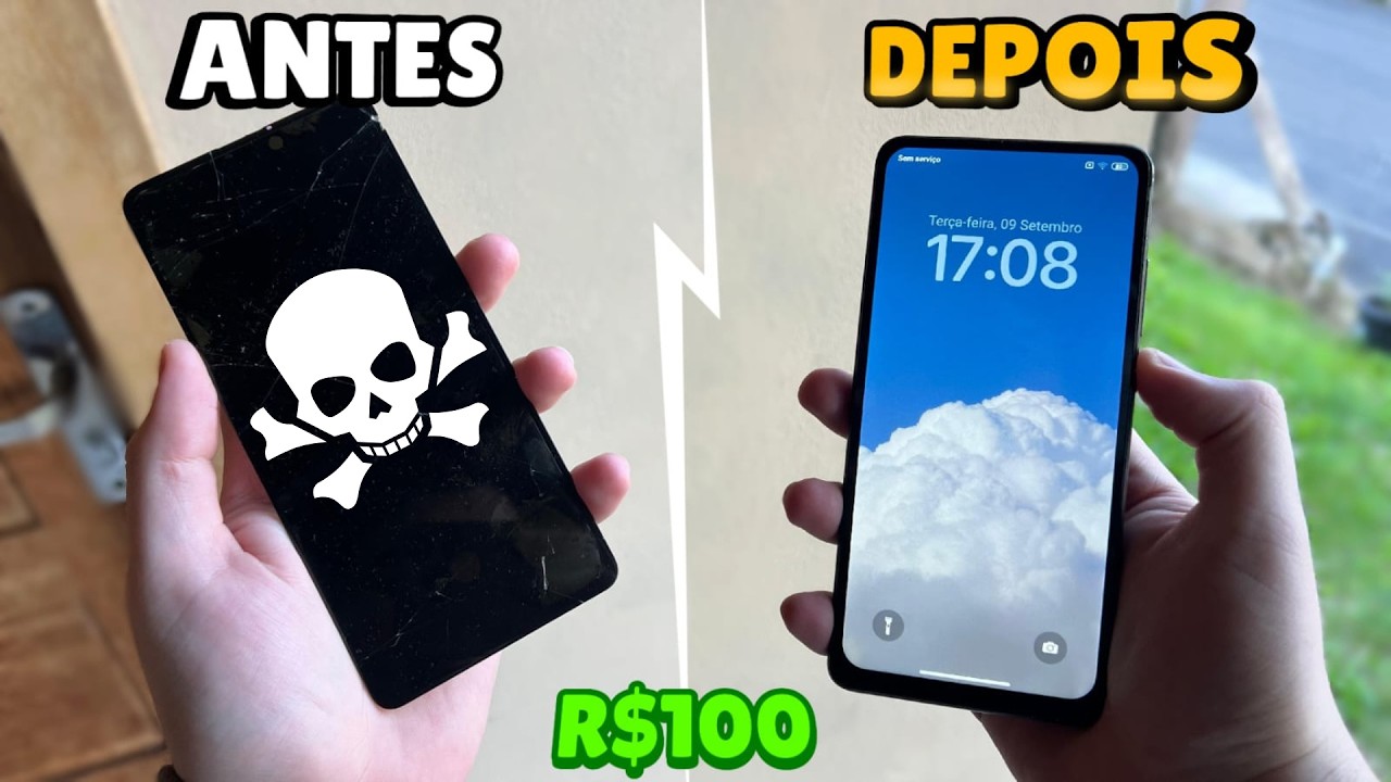 REFORMEI UM CELULAR QUEBRADO COM MENOS DE R$100