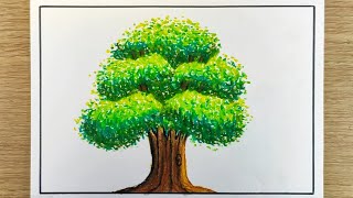 Tree drawing | How to draw realistic tree | Tree drawing step by step | Easy tree drawing for kids