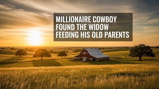 Millionaire Cowboy Found the Widow Feeding His Old Parents