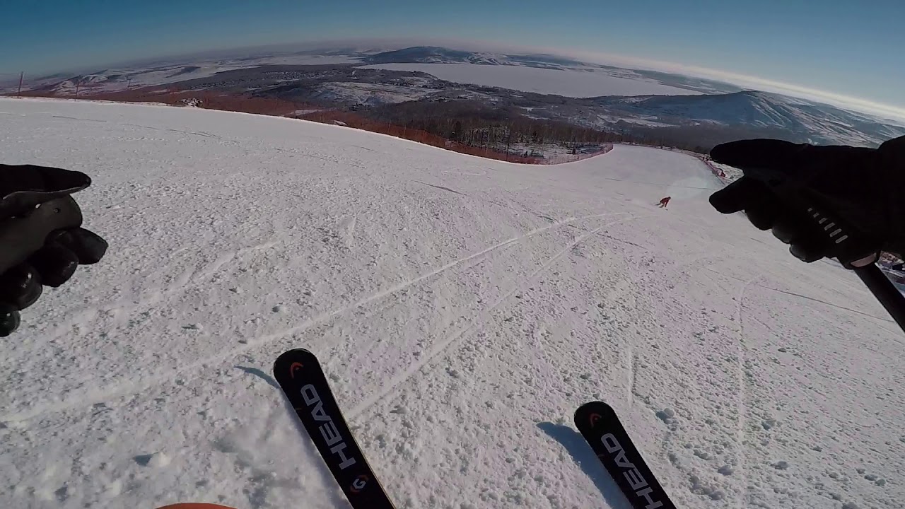 Банное, первый спуск - трасса #3 красная (декабрь 2020)