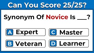 SYNONYMS QUIZ: CAN YOU SCORE 25/25?  #challenge 2 screenshot 2