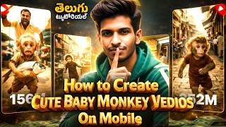 Create Cute Baby Monkey Videos on Mobile | Telugu Tutorial. screenshot 3