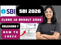 sbi clerk mains result 2026 | sbi junior associate mains result 2026