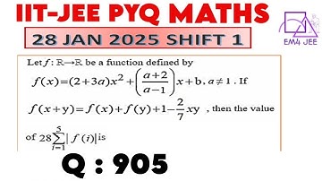 Let f: R →R be a function defined by f(x) = (2+3a) x^2+((a+2)/(a-1))x+b , a≠1 .If f(x+y) = f(x) +f(y