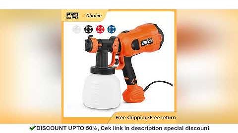 750W Electric Spray Gun 4 Nozzle Sizes 1200ml HVLP Household Paint Sprayer Flow Control Easy Sprayin