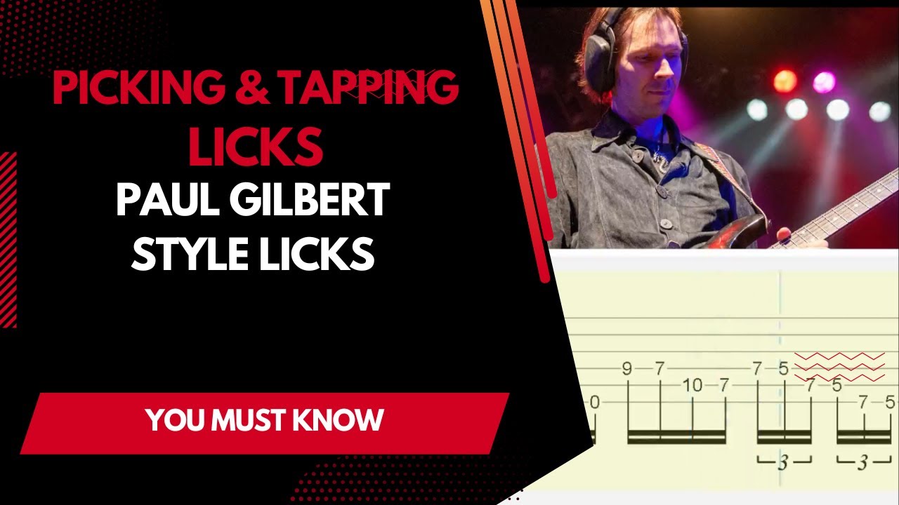 How To Play Picking & Tapping Guitar Licks - Lead Guitar Lesson - YouTube