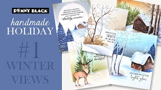 Stamp beautiful winter scenes | Professional Designer Approach | Handmade Holiday 1
