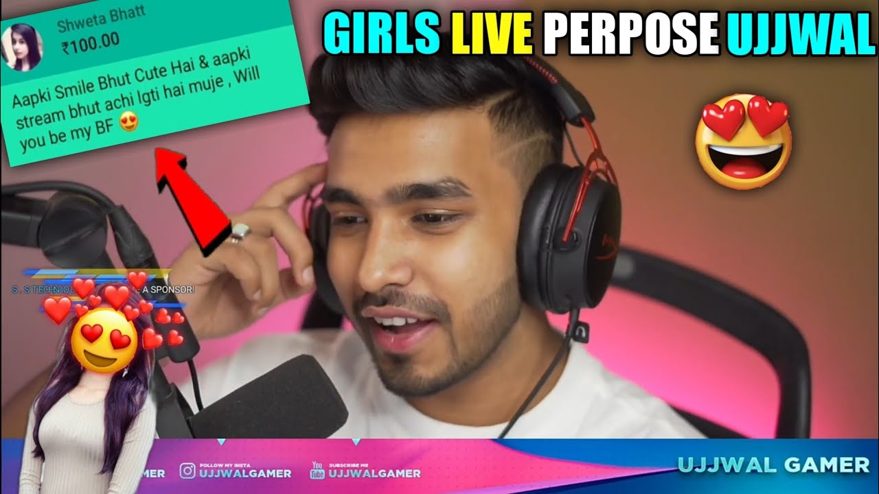 Girls Live Perpose Ujjwal l Techno Gamerz Girlfriend Superchat in livestream ll Ujjwal Girlfriend