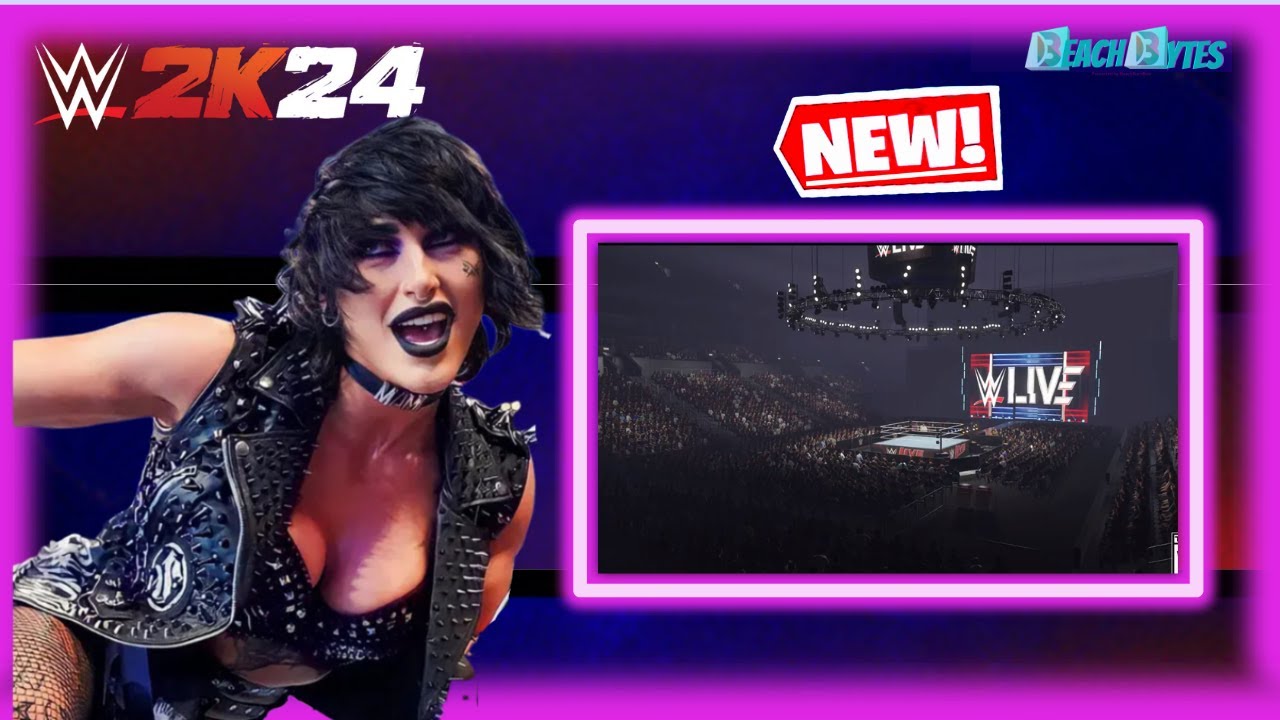 WWE 2K24 Rhea Ripley Full Entrance, NEW Arena Confirmed - YouTube