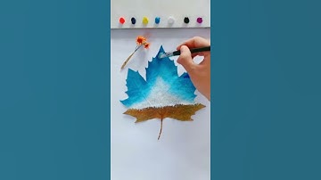 Maple leaf painting | easy drawing tutorial | #shorts