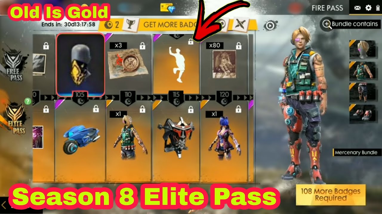 Free Fire Elite Pass Season 8 Free Fire Cute766