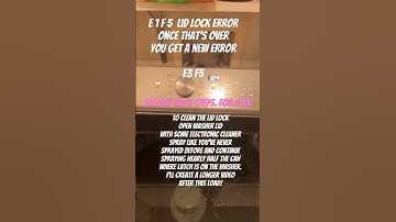 E1 F1, E3 F5 Maytag & Whirlpool Lid Lock & latch Error FIXED in 15 sec *will post a longer video