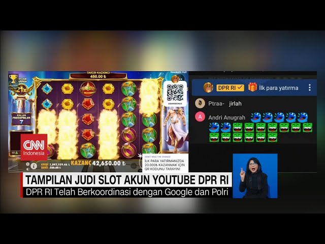 Tampilan Judi Slot Akun Youtube DPR RI class=