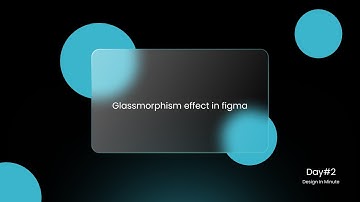 Glassmorphism UI Design | Stunning Frosted Glass Effect in Figma