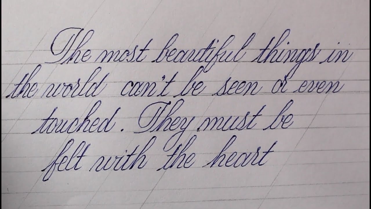 good handwriting