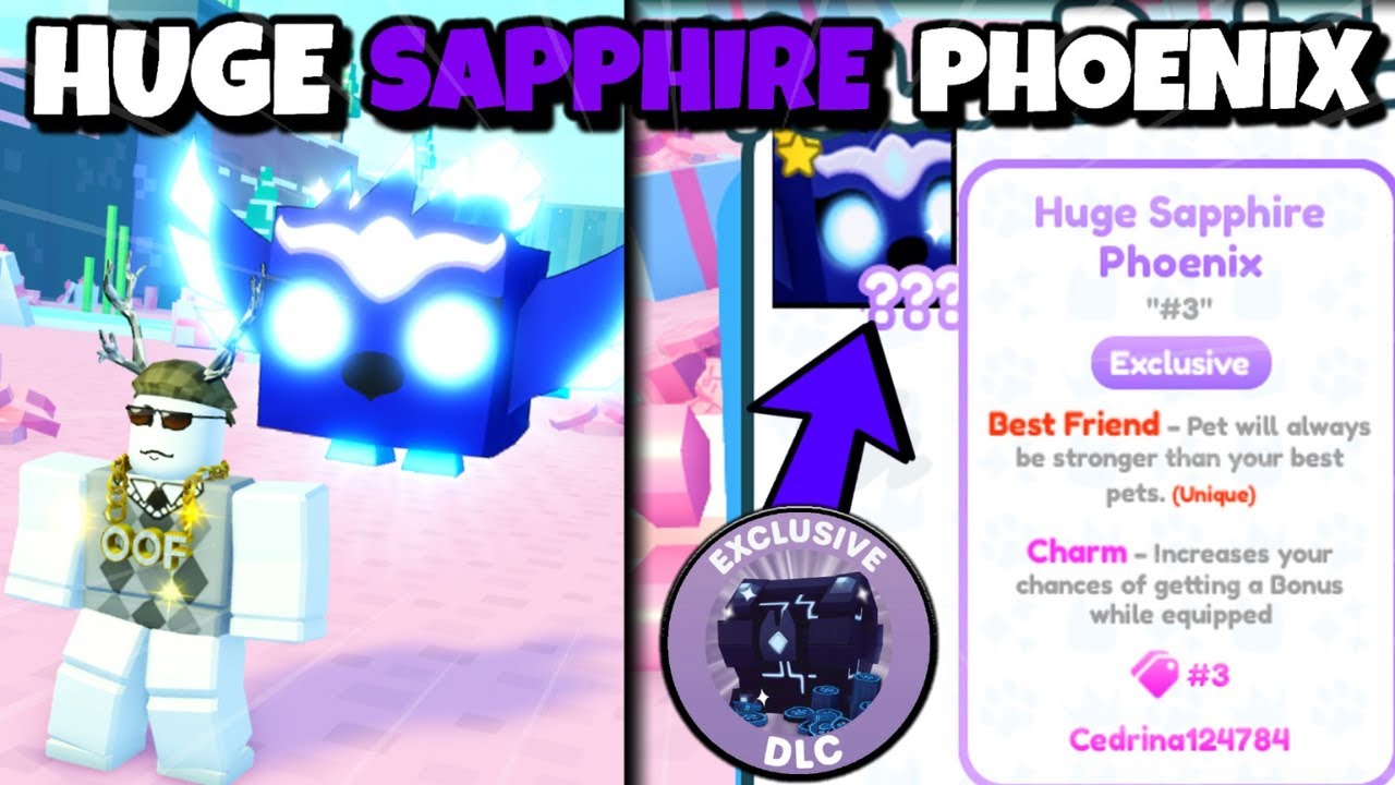 I Got The FIRST EVER HUGE SAPPHIRE PHOENIX in Pet Simulator X! YouTube