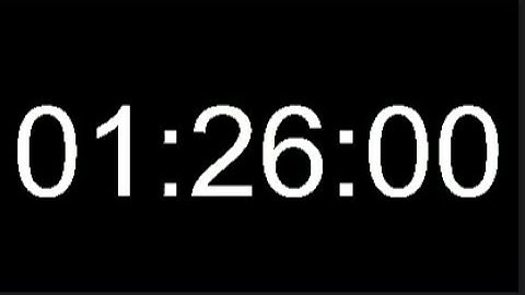 1 Hour 26 Minute Timer - 86 Minute Countdown - 5160 Seconds Alarm