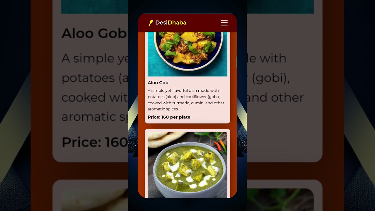 Desi Dhaba Website Launch: The Ultimate Demo for Food Industry Websites!
