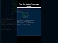 Finding the students average grade #python #coding #fyp