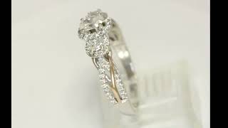 Vera Wang Love Collection 3 Stone Diamond Engagement Ring 1.30CT 14K 7.75 + Box - 33476