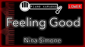 Feeling Good (LOWER -3) - Nina Simone - Piano Karaoke Instrumental