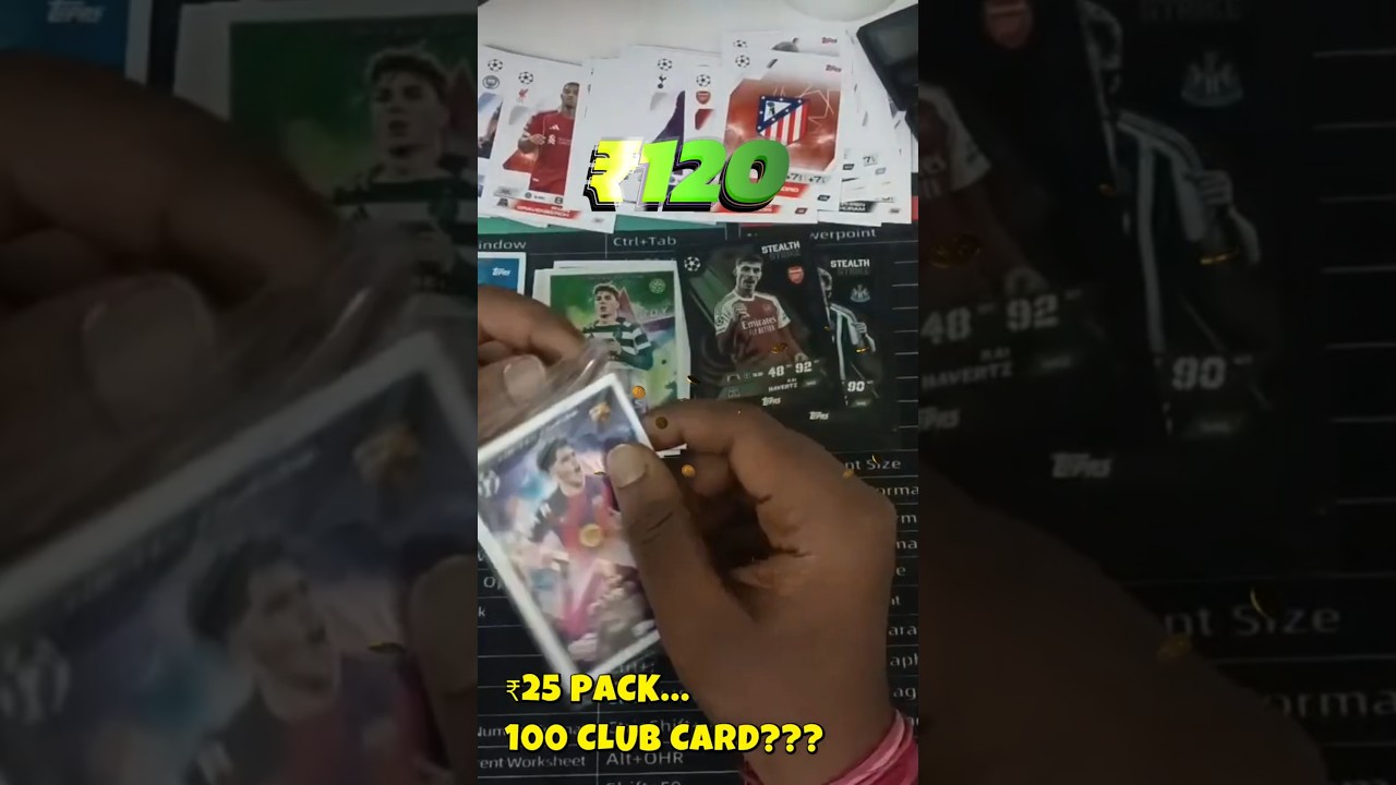 I Pulled a 100 Club Card from a ₹100 TOPPS MATCH ATTAX Pack