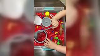 Alphabet Soup Sensory Bin | Montessori Learning Toy