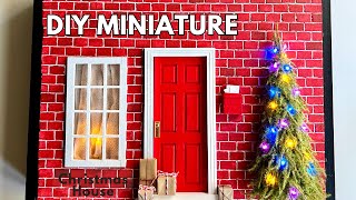 DIY Miniature Holiday House – Christmas Decorations in Shadow Box