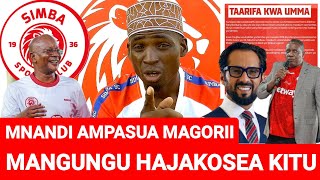 MNANDI JR AMPASUA MAGORI KISA MANGUNGU, ASEMA MANGUNGU YUPO SAHIHI HAJAKOSEA POPOTE. 
