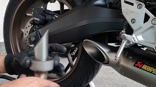 Removing the DB killer/baffle from an akrapovic exhaust | cb650r