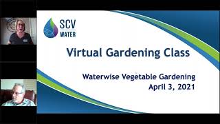 Water-Wise Vegetable Gardening April 2021 Webinar
