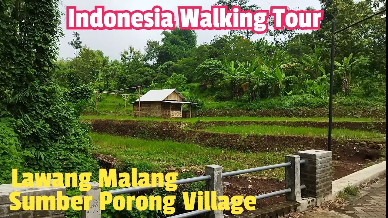 Let's Walk And Explore Malang City, Indonesia | Sumber Porong Village