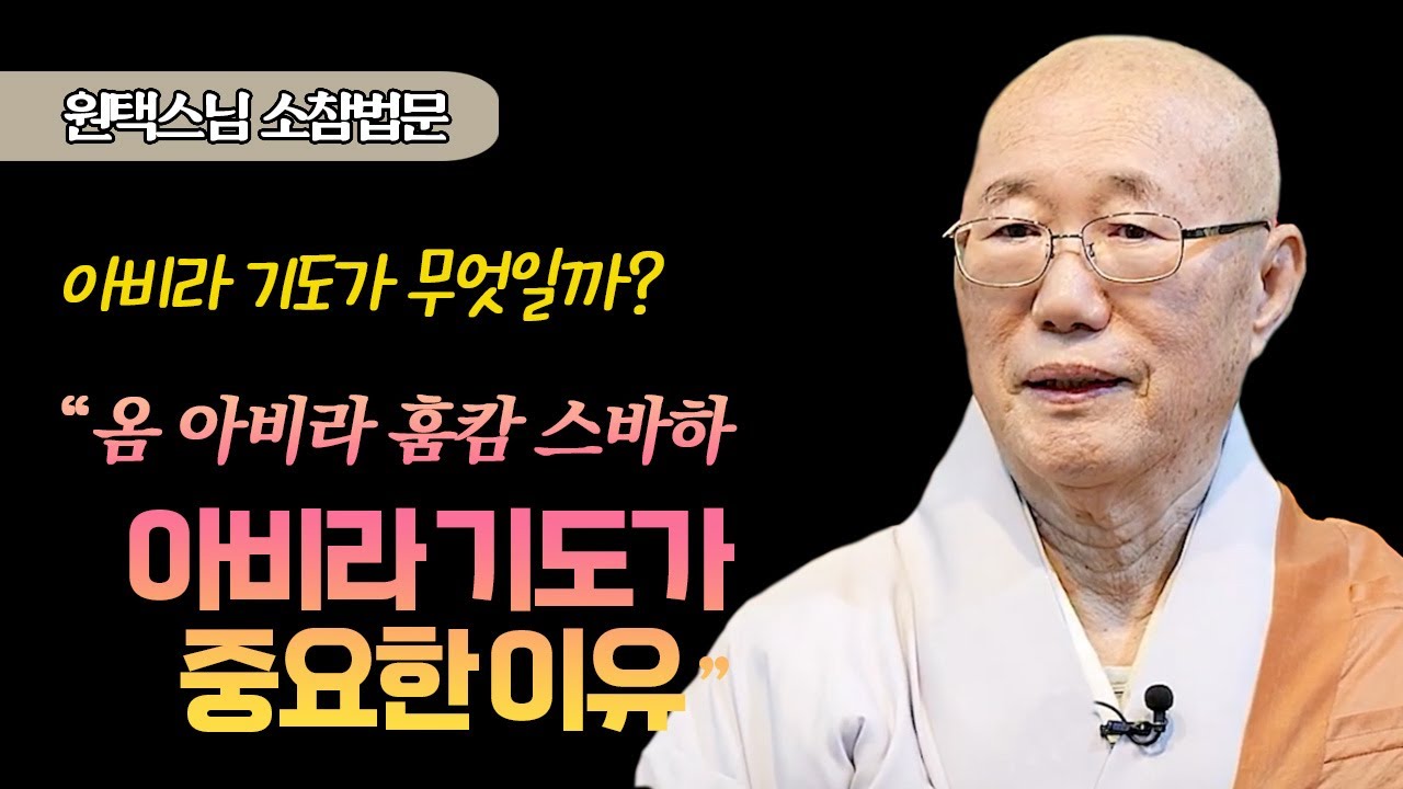 [원택스님] 성철스님이 아비라 기도를 강조하신 이유