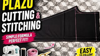 plazo cutting and stitching with formulla/simple plazo cutting and stitching/plazo ki cutting screenshot 4