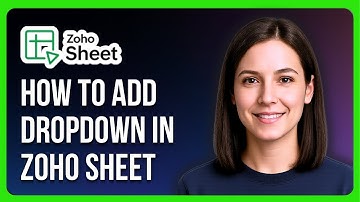 How to Add Dropdown in Zoho Sheet