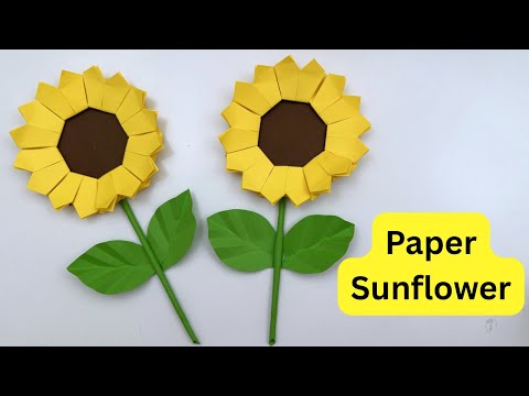 Beautiful Paper Sunflower | School Craft Ideas | Paper Flower Making| Home Decor | Paper Craft | DIY