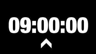 9 Hours Count-up Timer with No Alarm - Sports - Workout - Walking - Study - Sleep - Black Screen