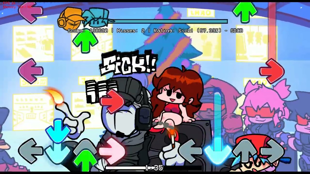 Playing the Chart of Bloody Powder from Friday Night Madness